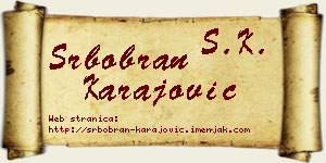 Srbobran Karajović vizit kartica